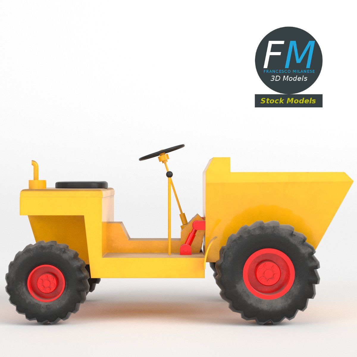 Tipper base mesh 3D model_3