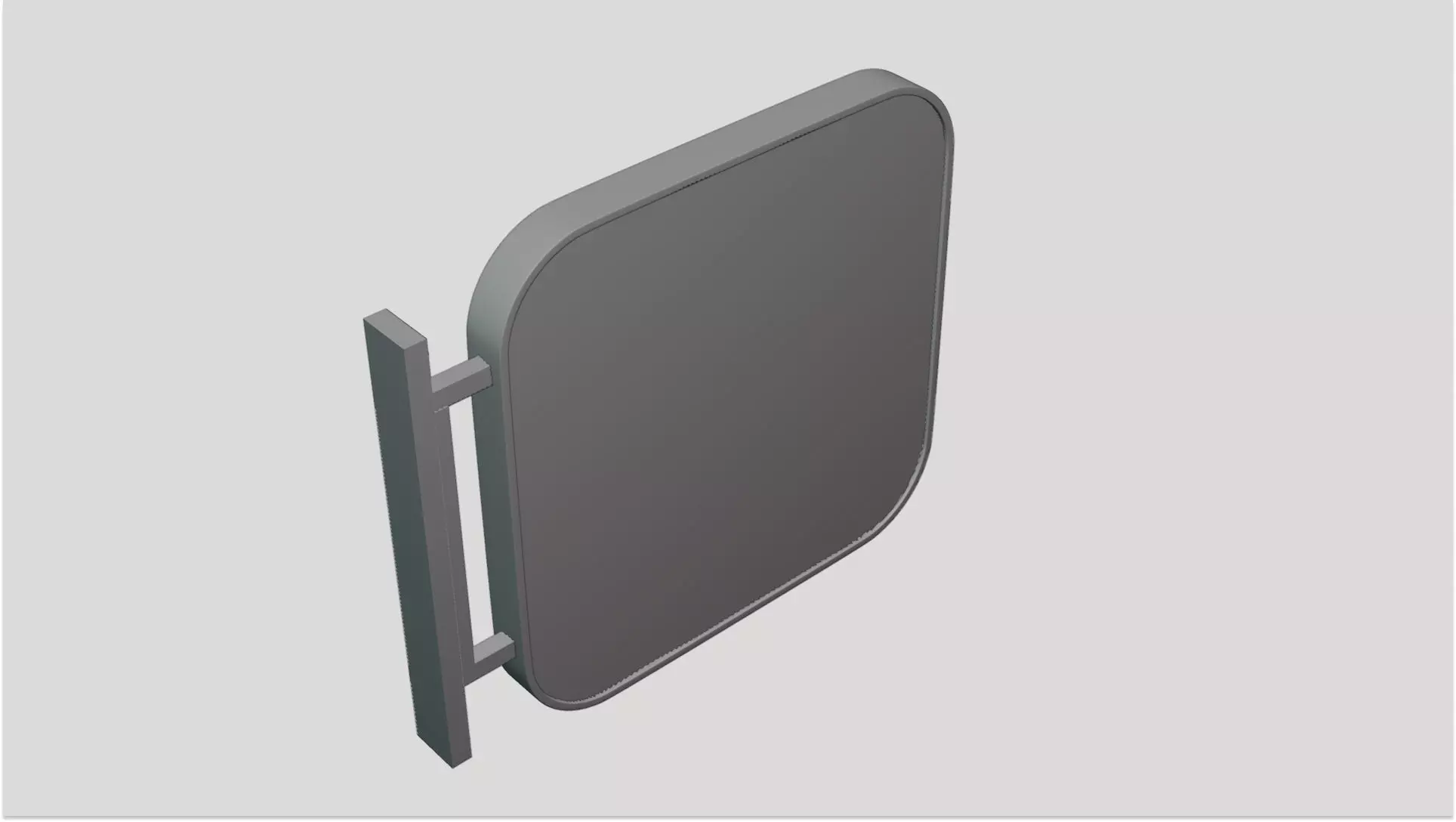 Signboard - Geometry Only No Textures No Materials 3D model_5