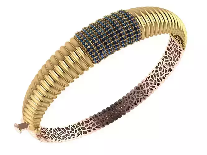 Custom Design Gold Bracelet 3D print model