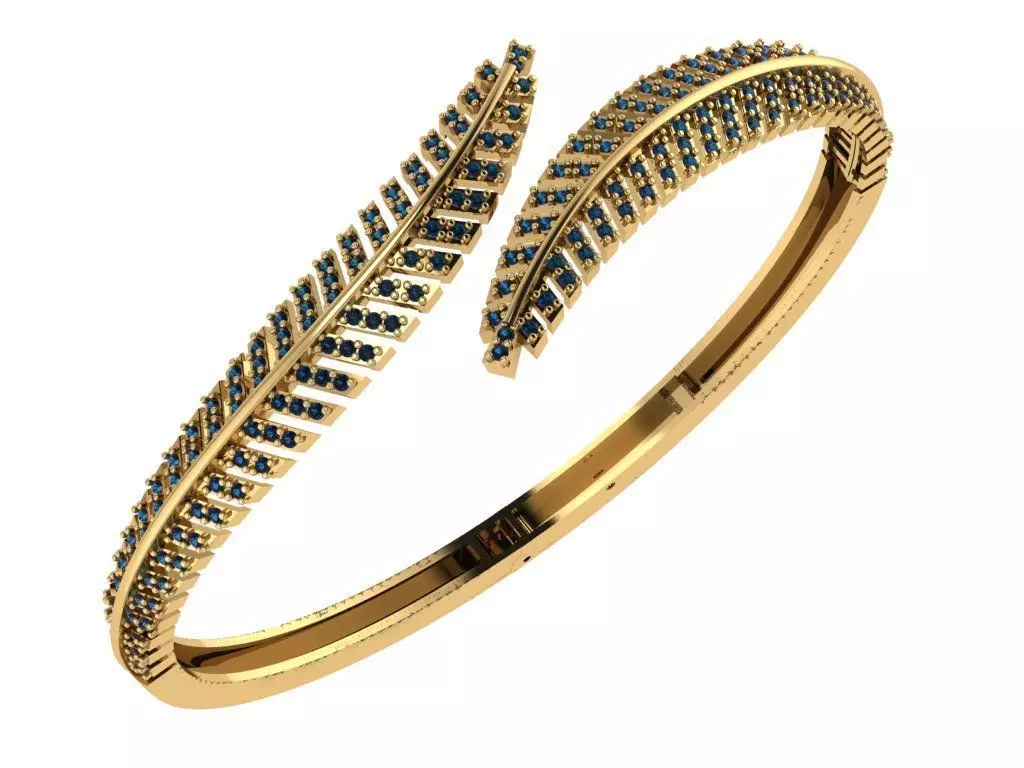 Custom Design Gold Bracelet 3D print model_0