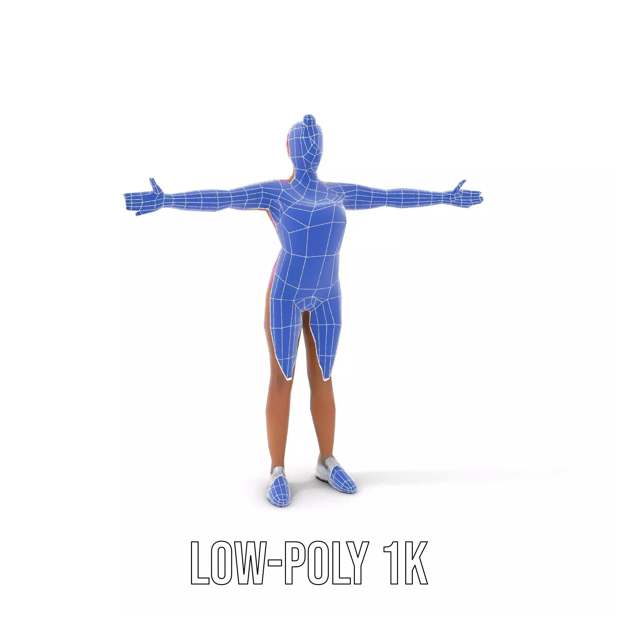 Vibrant Athletic Female model pack Low-poly 3D model_9