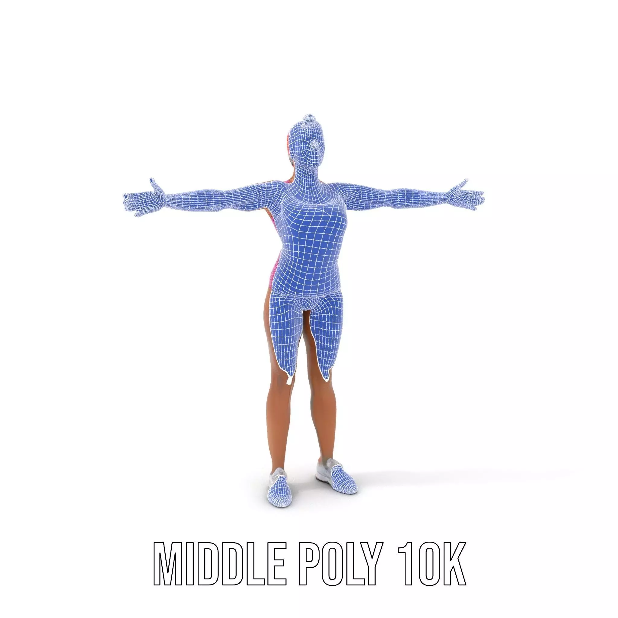 Vibrant Athletic Female model pack Low-poly 3D model_6