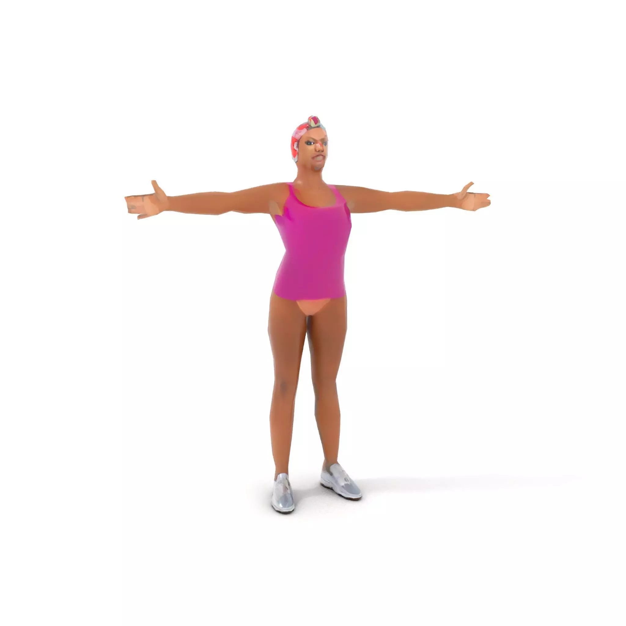 Vibrant Athletic Female model pack Low-poly 3D model_20