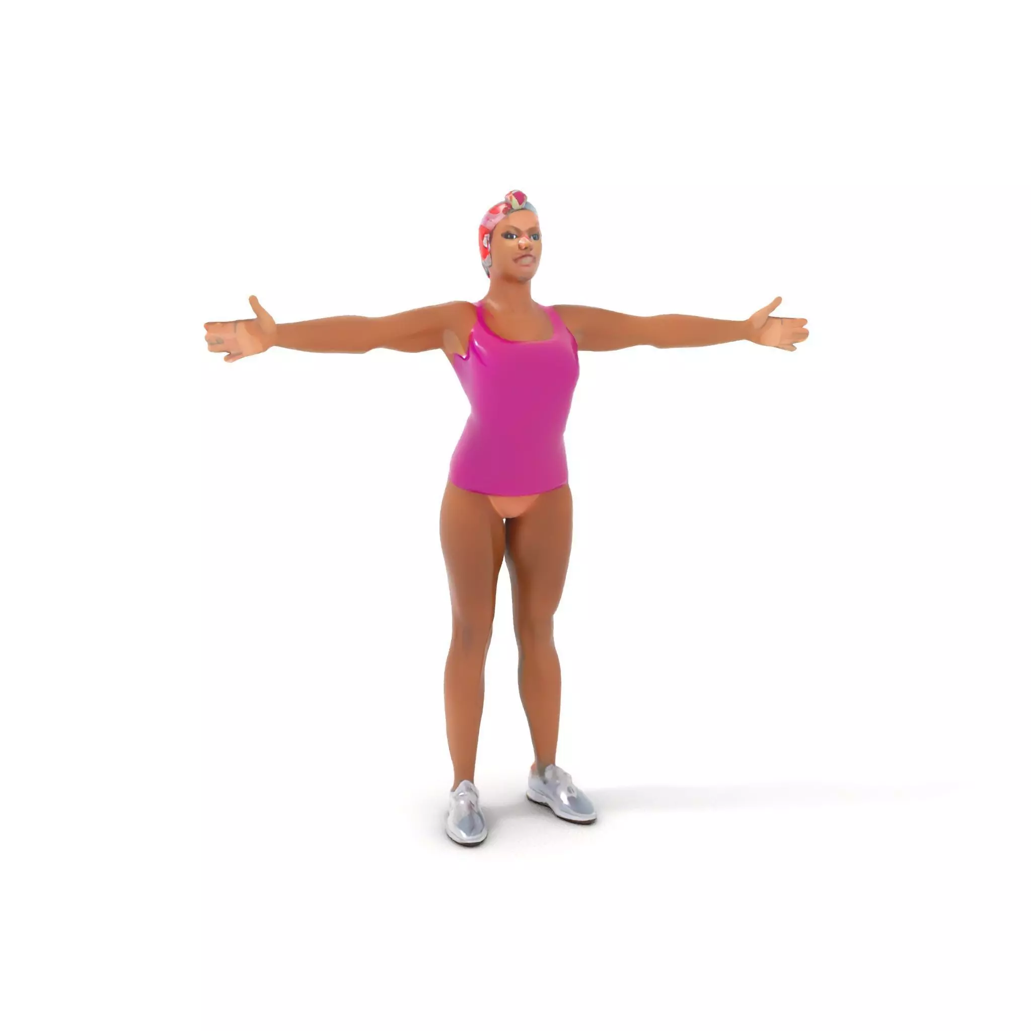 Vibrant Athletic Female model pack Low-poly 3D model_5