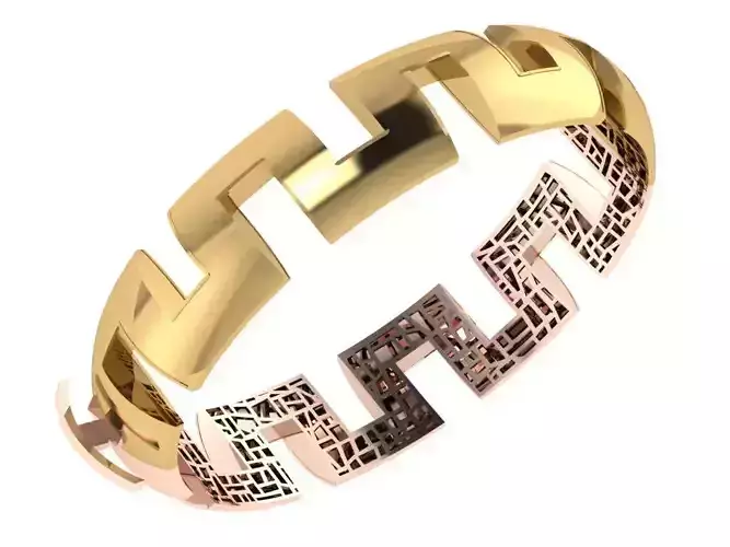 Custom Design Gold Bracelet 3D print model Custom Design Gold Bracelet 3D print model