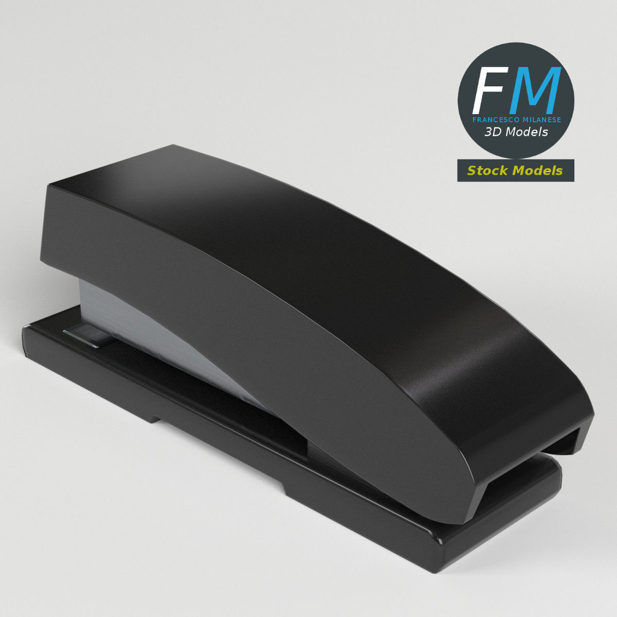 Stapler receipt printer 3D model_2