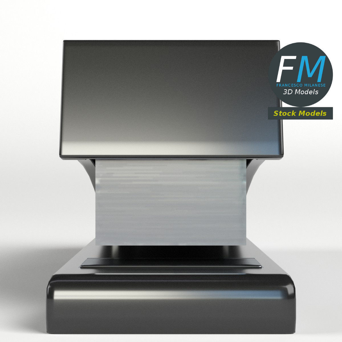 Stapler receipt printer 3D model_4