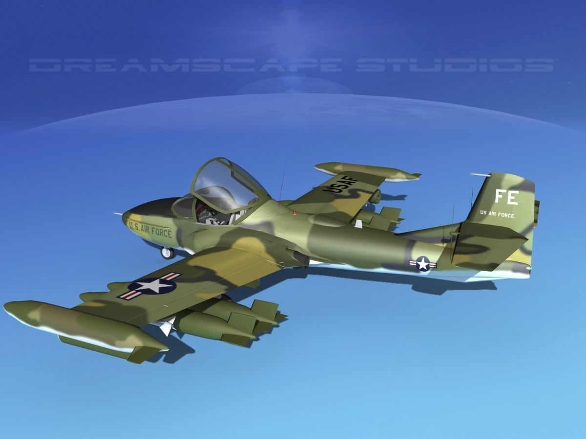 Cessna A-37B Dragonfly V03 USAF 3D model_8
