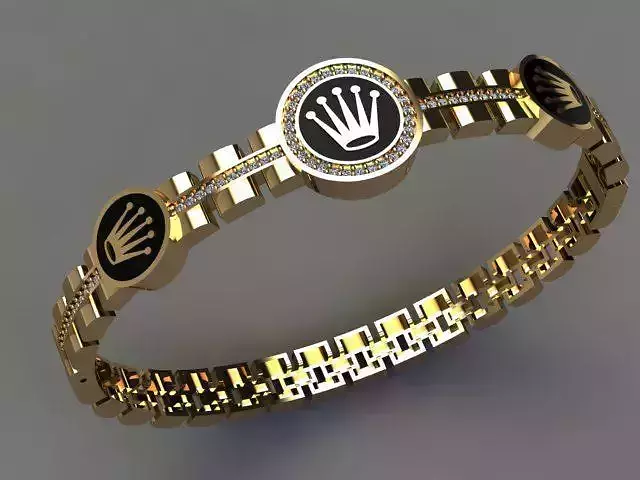 Custom Design Gold Bracelet 3D print model