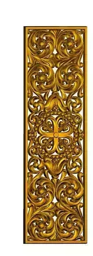 Ornamental Vertical Panel with Cross