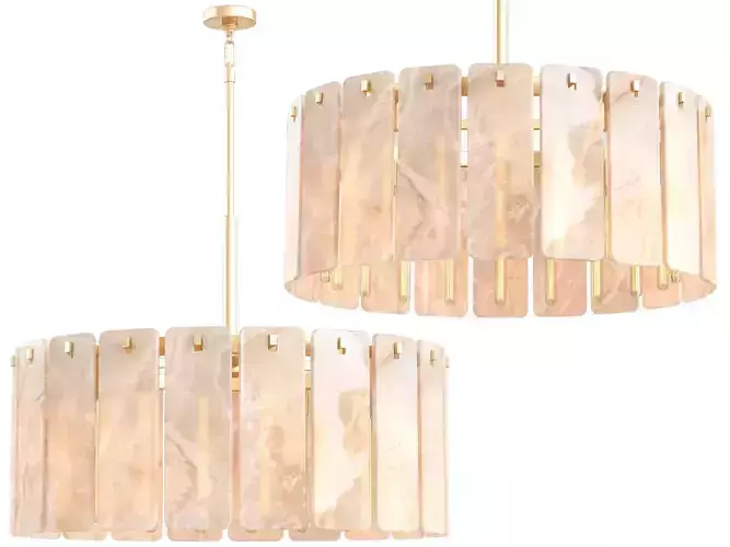 Calamette Onyx Round Chandelier-Small