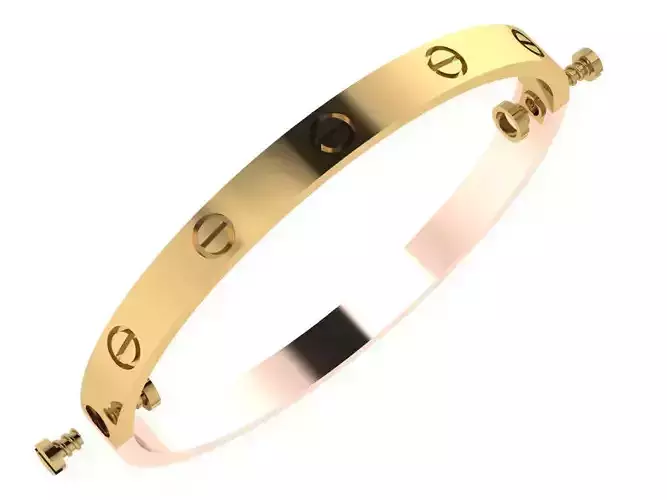 Custom Design Gold Bracelet 3D print model Custom Design Gold Bracelet 3D print model