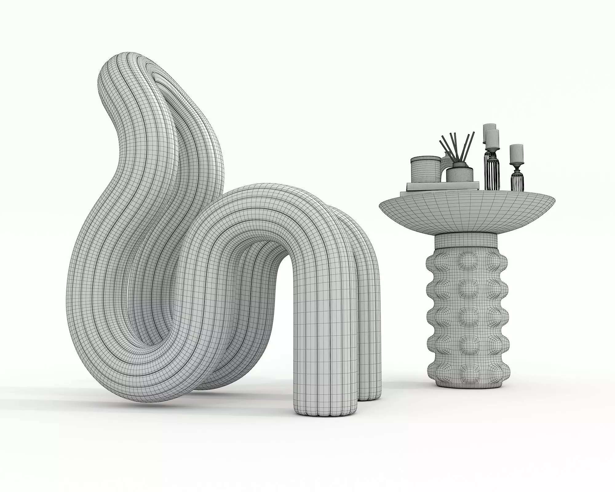 Modern Coffee Table and Chair 6 3D model_9