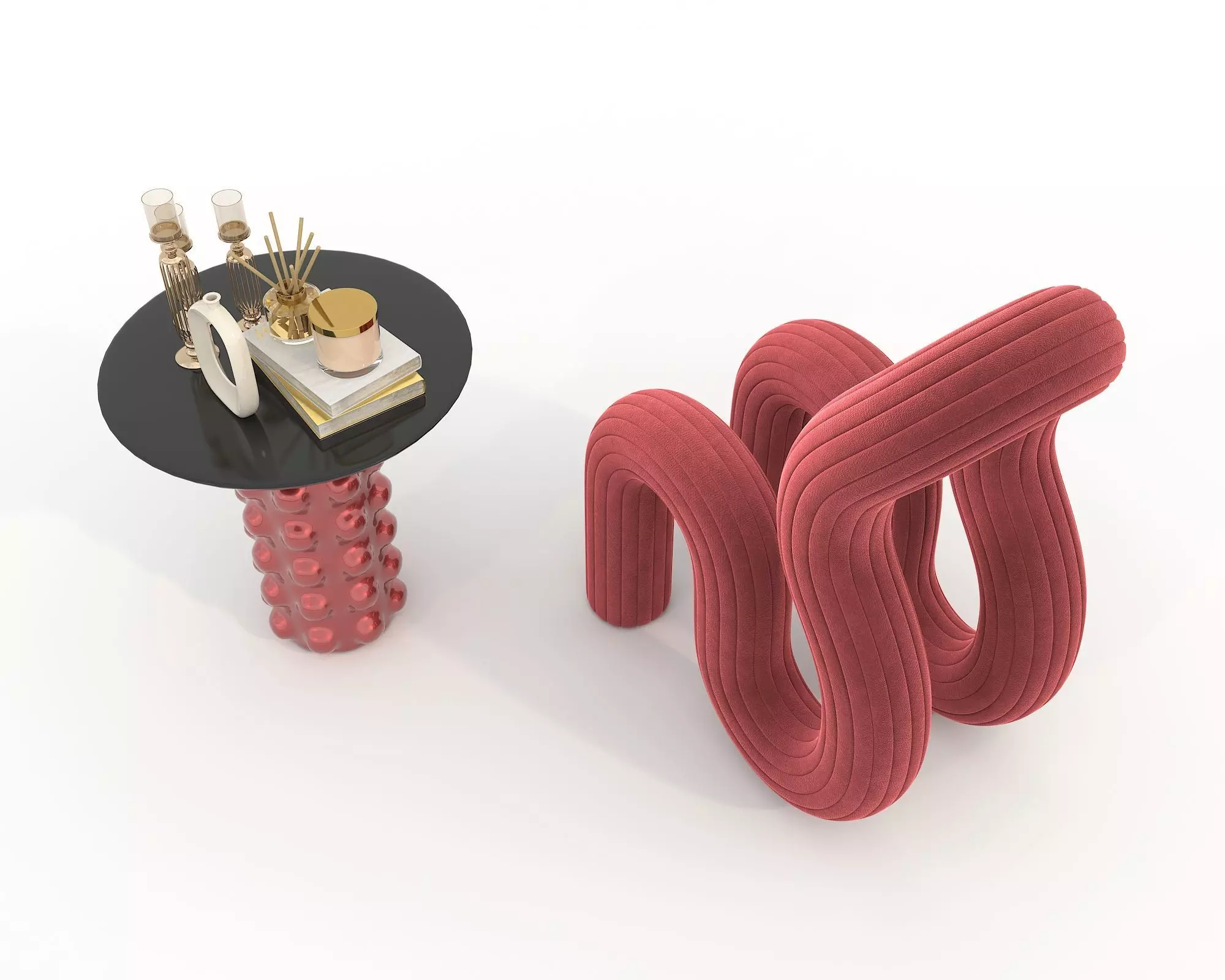 Modern Coffee Table and Chair 6 3D model_5