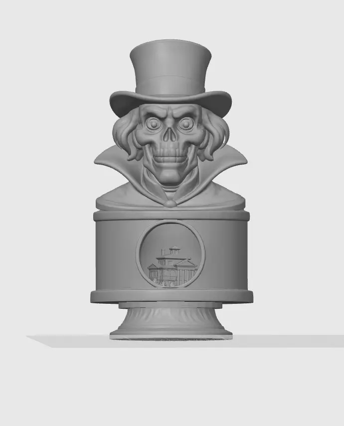 Haunted Mansion Disneyland Hatbox Ghost Guardian Bust 3D print model_0