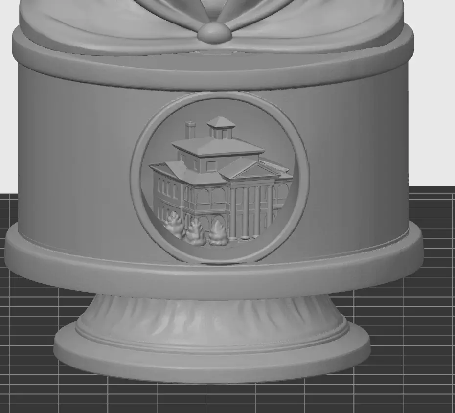 Haunted Mansion Disneyland Hatbox Ghost Guardian Bust 3D print model_2