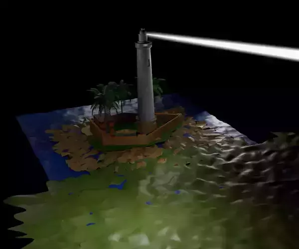 Light House Low-poly 3D model