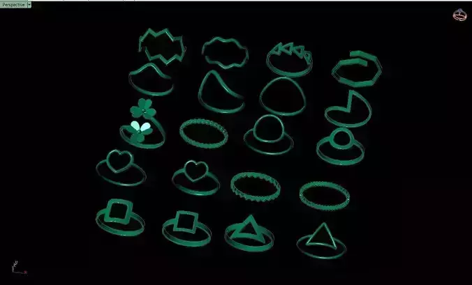 Pack of 20 minimalist rings