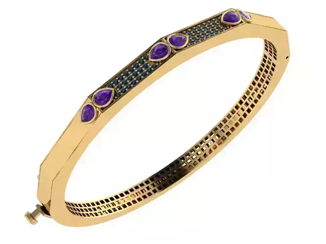 Custom Design Gold Bracelet 3D print model