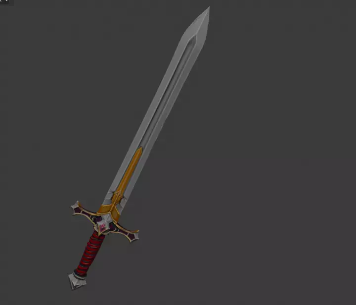 fantasy sword 3D model_0