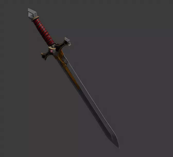 fantasy sword 3D model_1