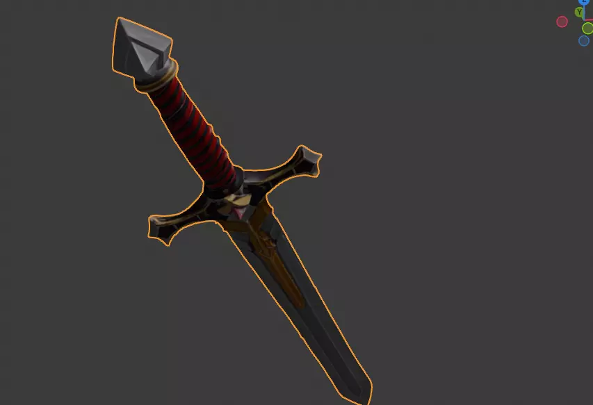 fantasy sword 3D model_3