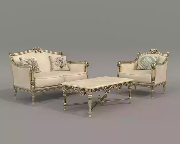 Classic European style Sofa and Armchair set 8