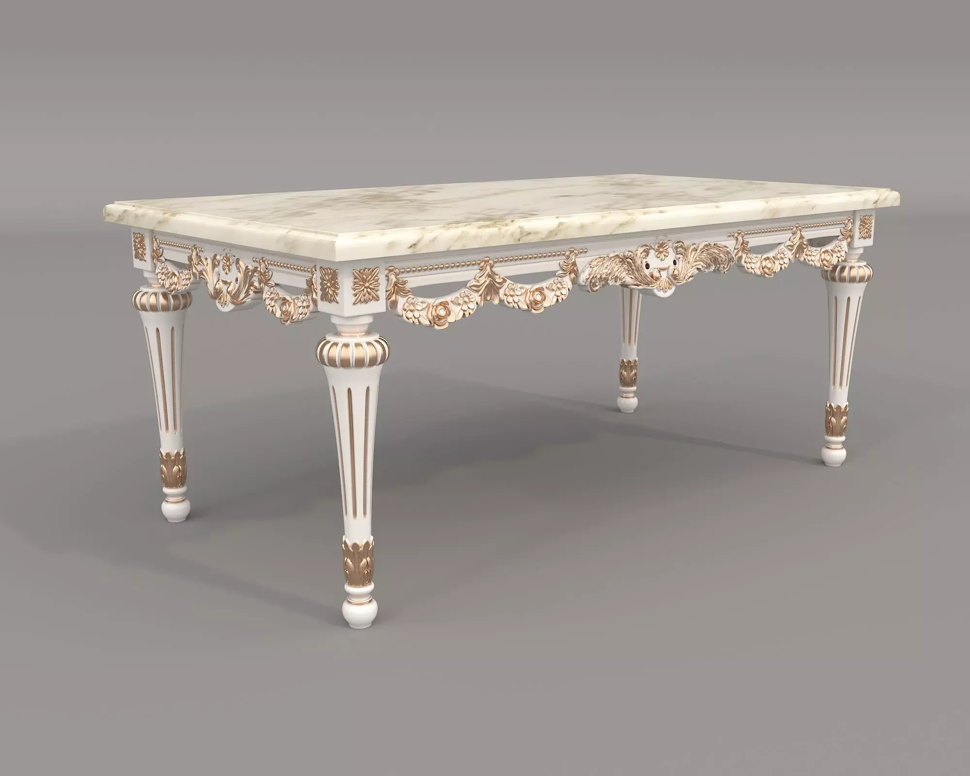 Classic European style Sofa and Armchair set 9 3D model_7