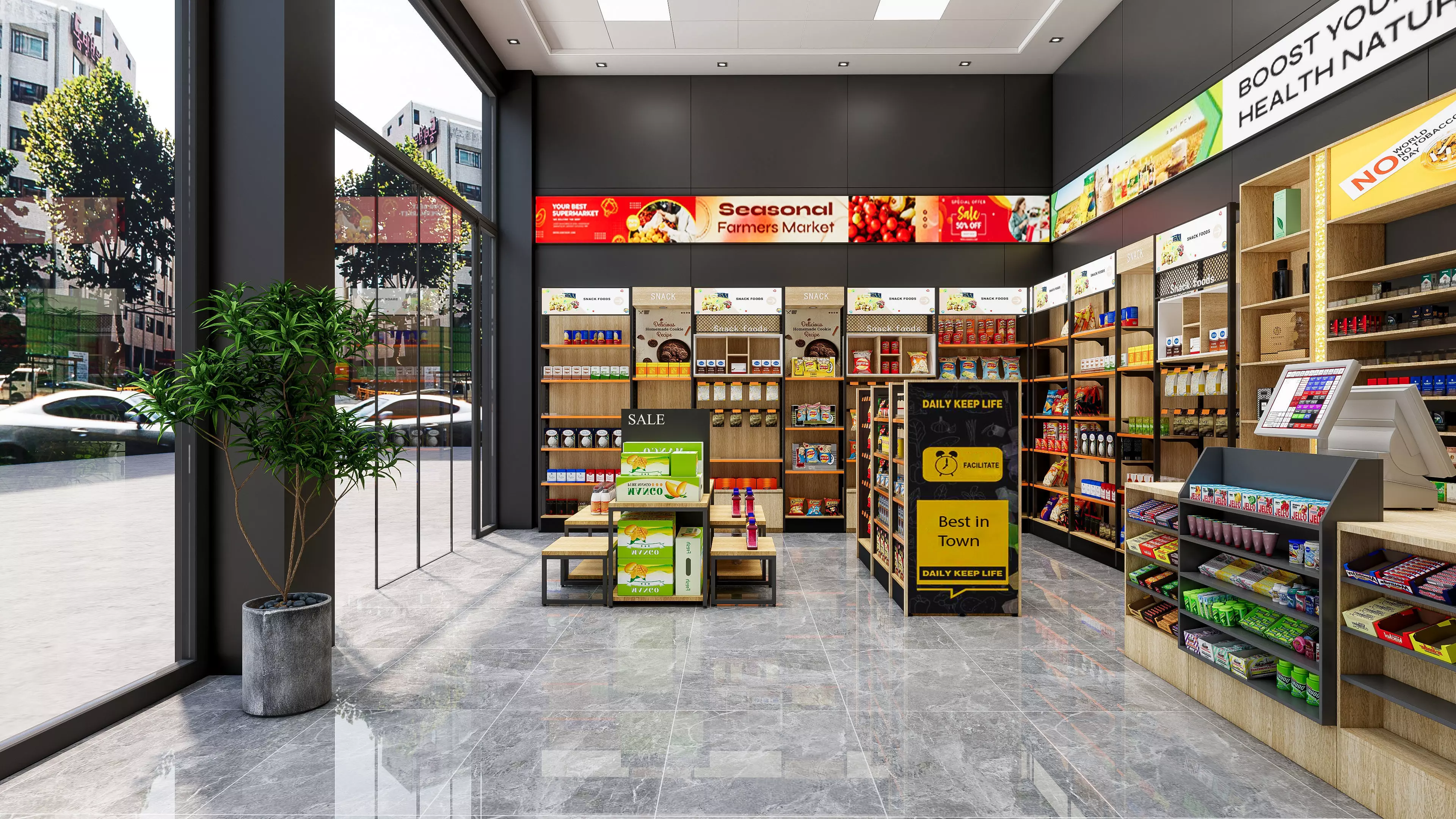 Supermarket Hypermarket Convenience Store 3 3D model_1