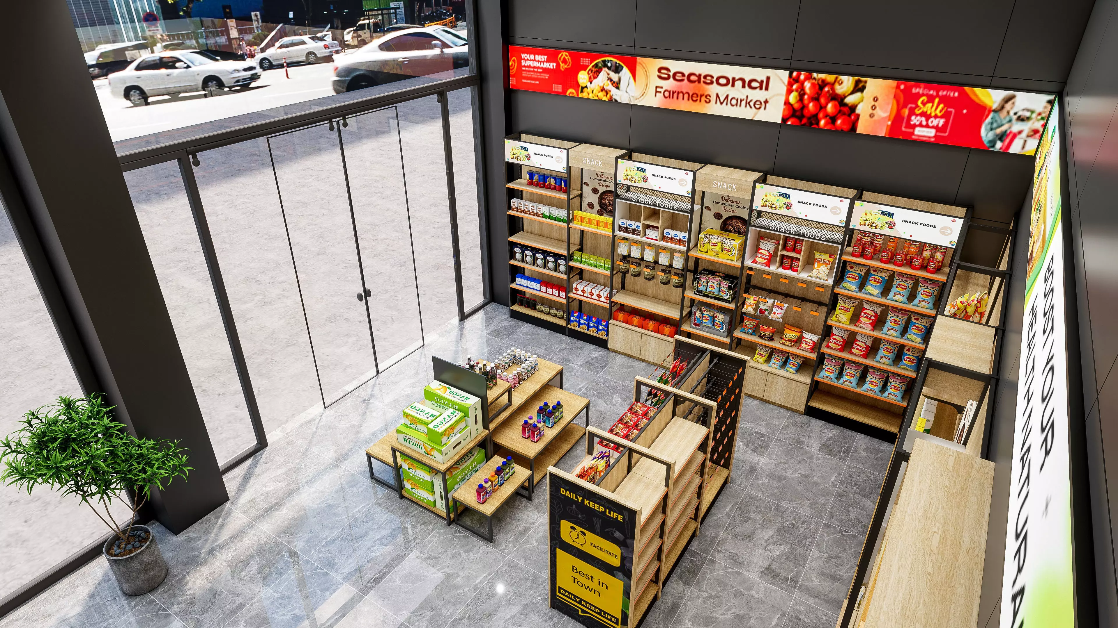 Supermarket Hypermarket Convenience Store 3 3D model_10