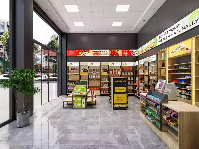 Supermarket Hypermarket Convenience Store 3 3D model