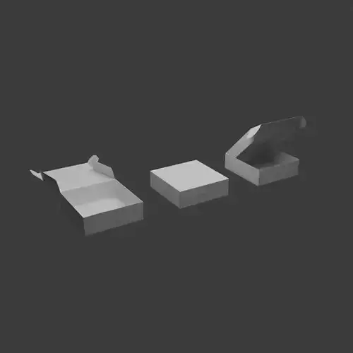 Low-Poly Game-Ready Cardboard Box 3D Model