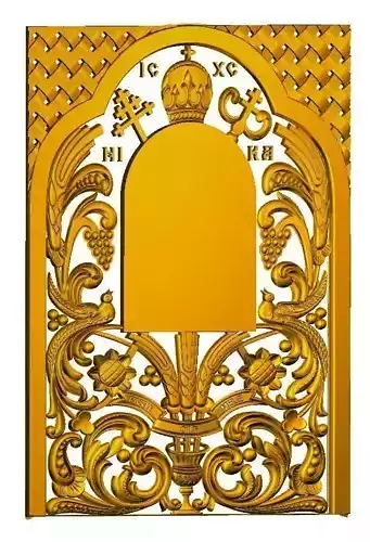 Orthodox Church Panel - Crosses and Crown