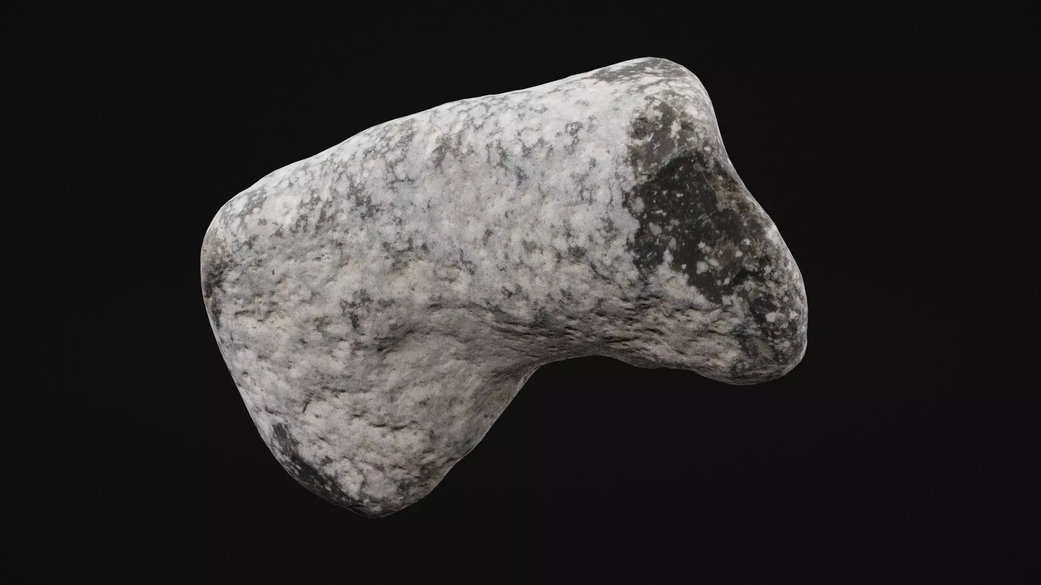 Smooth Cobblestone Rock Low-poly 3D model