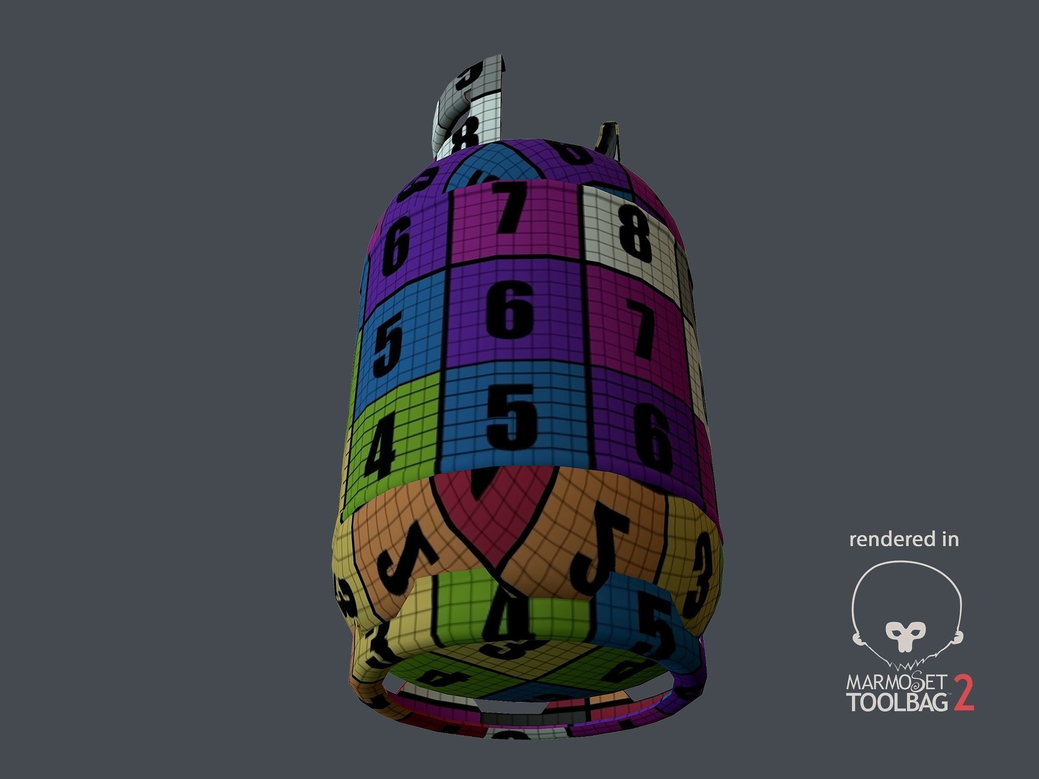 Gas Bottle 27L Low-poly 3D model_11