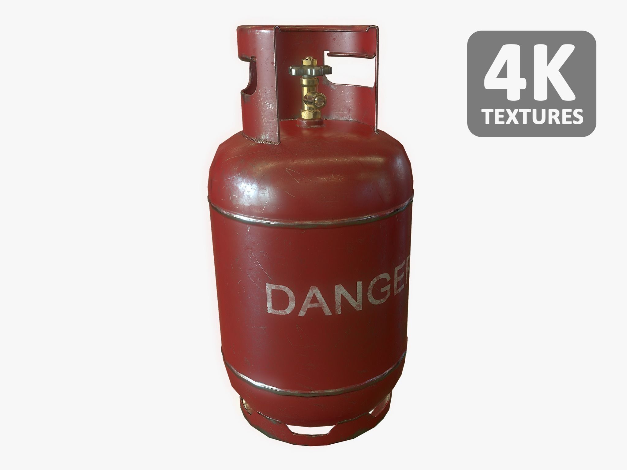 Gas Bottle 27L Low-poly 3D model_0