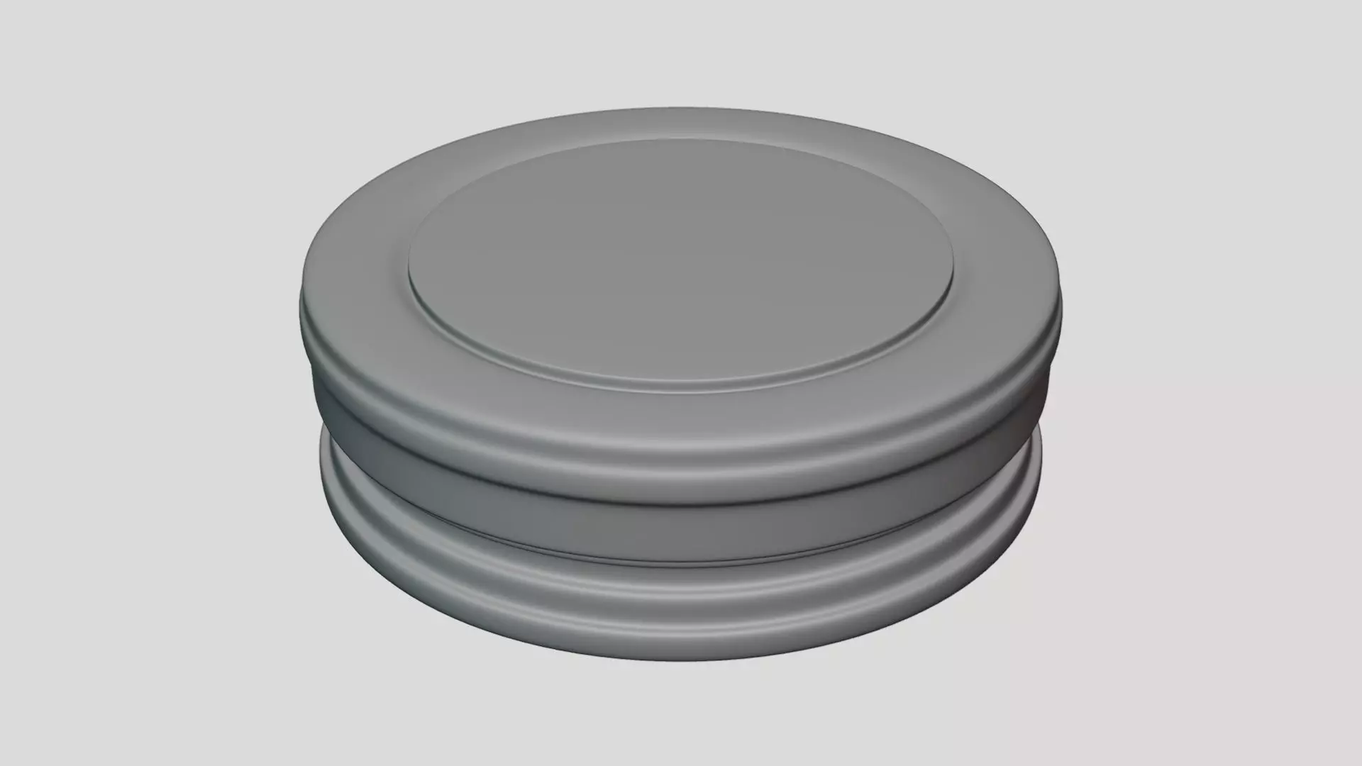 Flat Tin Packaging - Geometry Only No Textures No Materials 3D model_0