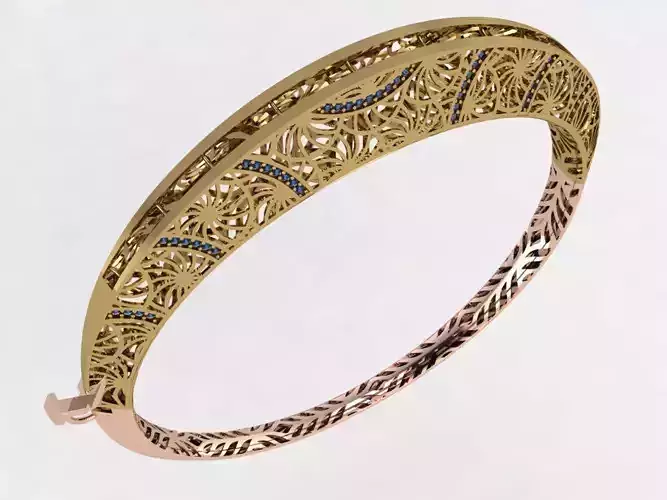Custom Design Gold Bracelet 3D print model