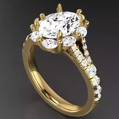 Oval Diamond Engagament Ring