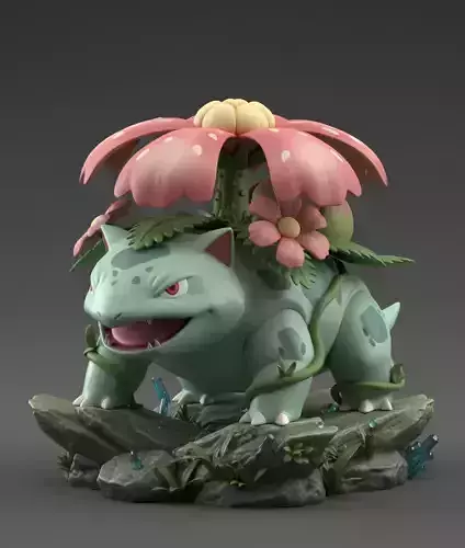 Premium Venusaur Pokemon Collectible Figurine STL