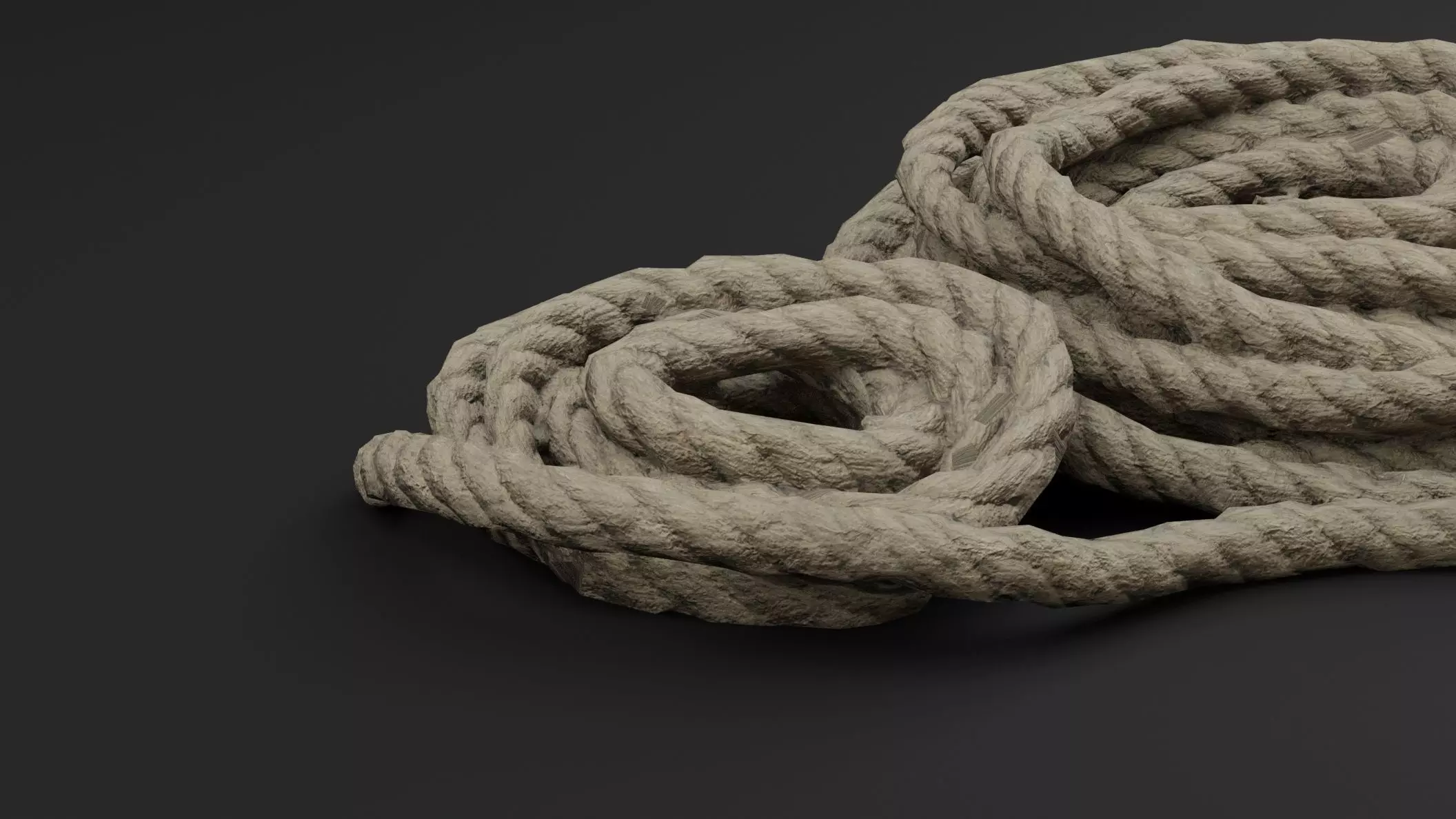Bundled Rope Coils Low-poly 3D model_2