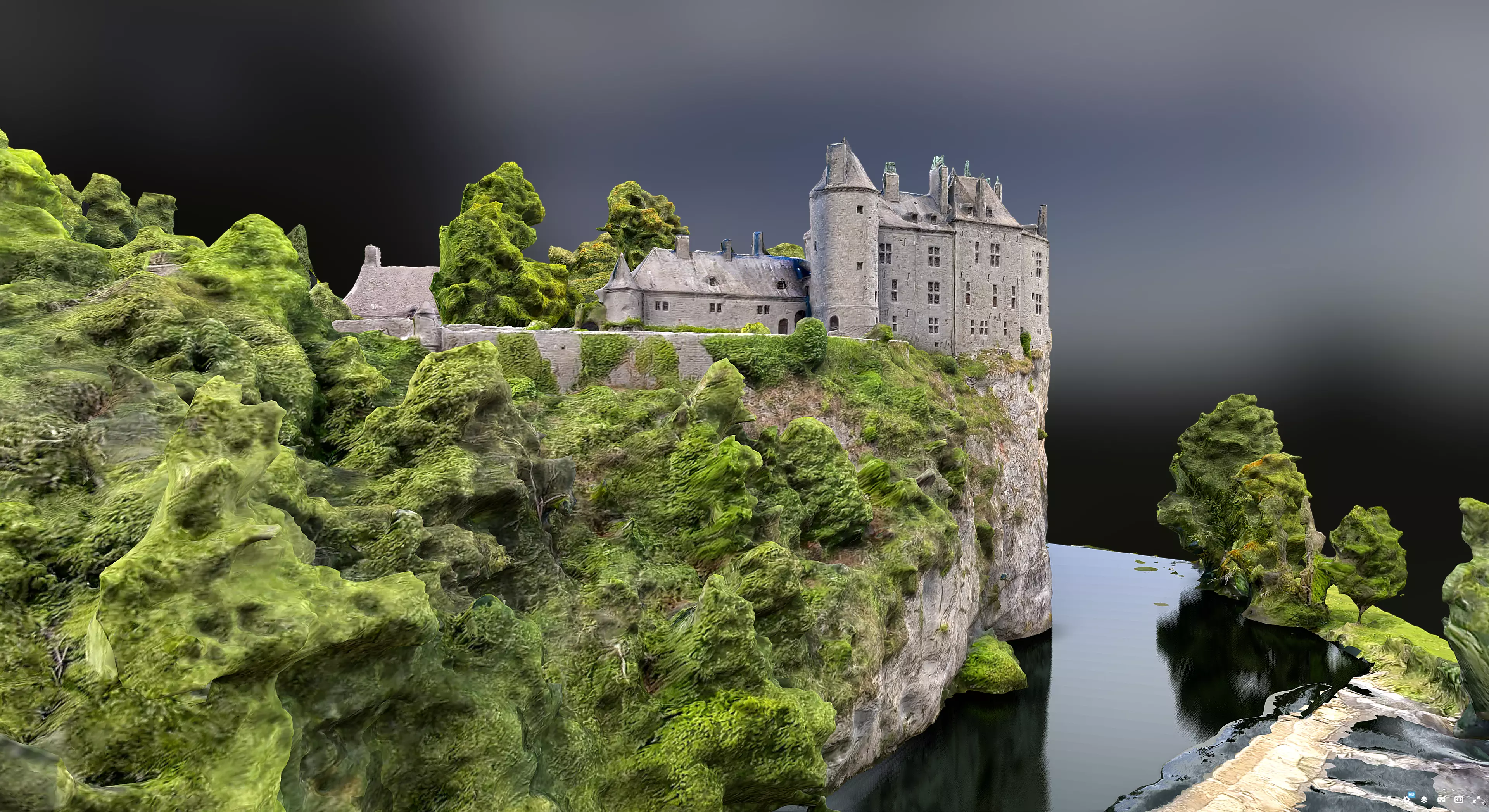 Walzin Castle 3D model_1