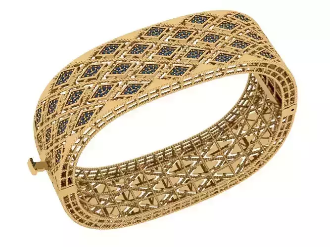 Custom Design Gold Bracelet 3D print model