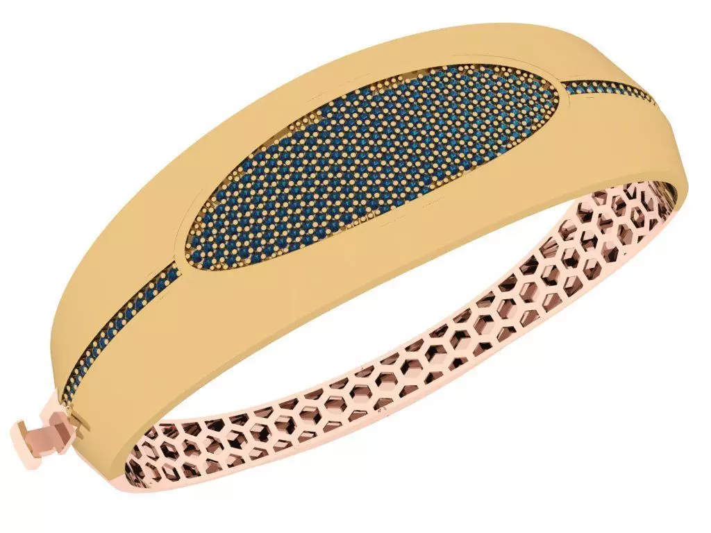 Custom Design Gold Bracelet 3D print model_0