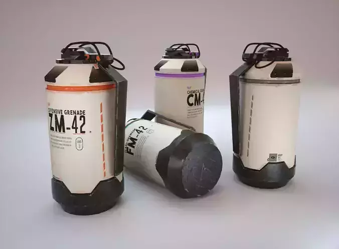 Grenade PACK Low-poly 3D model