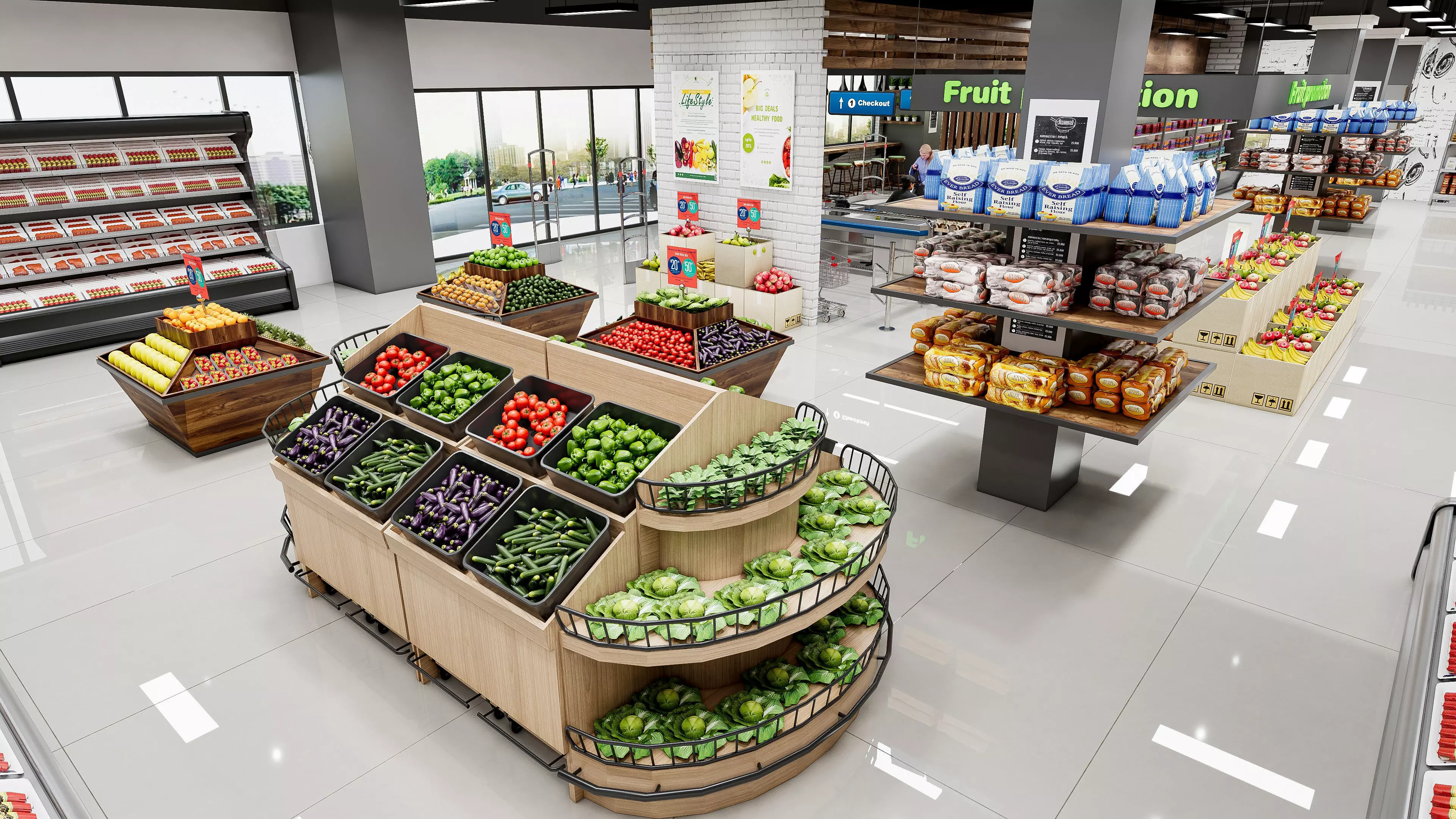 Supermarket Hypermarket Convenience Store 4 3D model_9