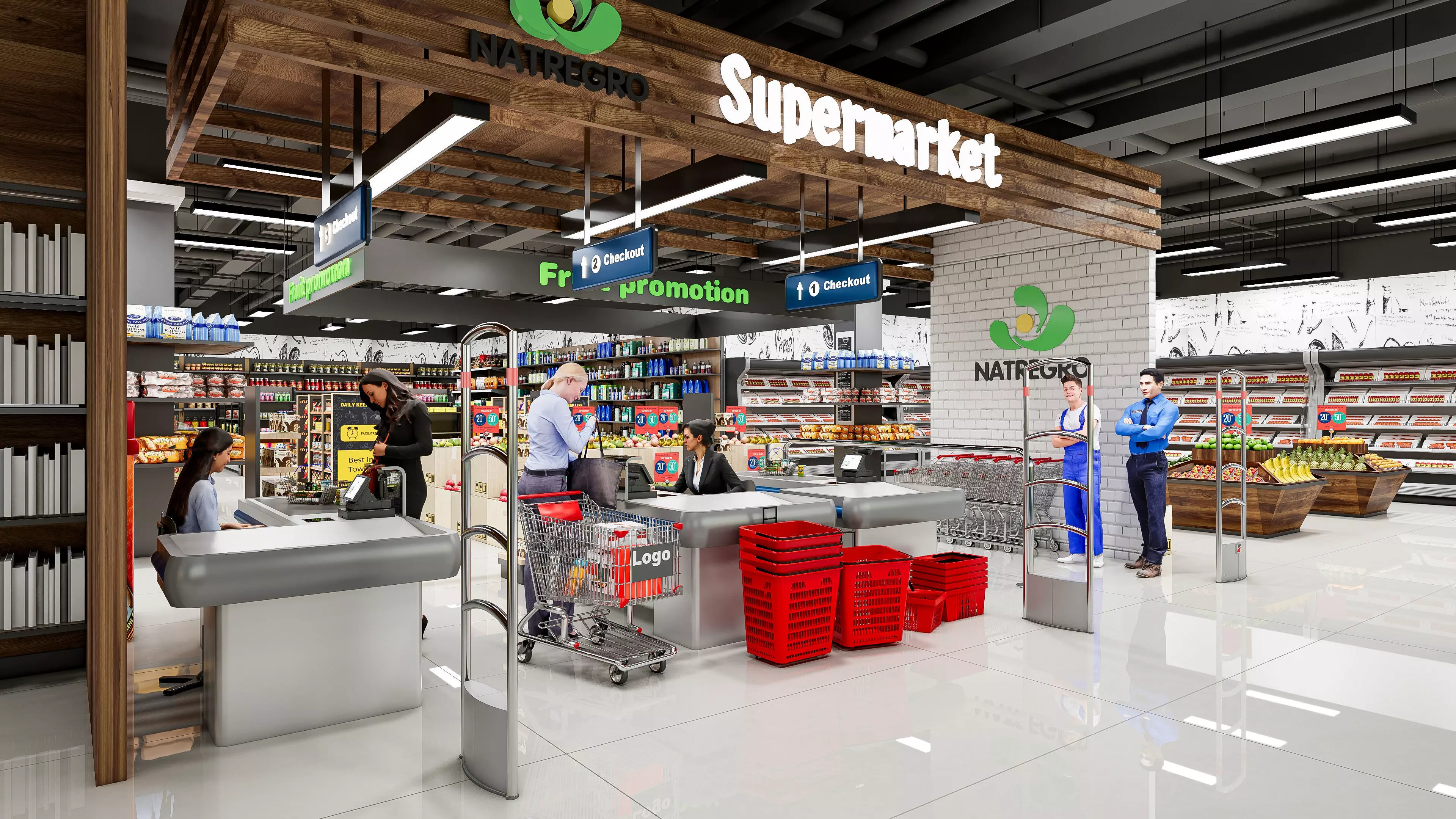 Supermarket Hypermarket Convenience Store 4 3D model_5