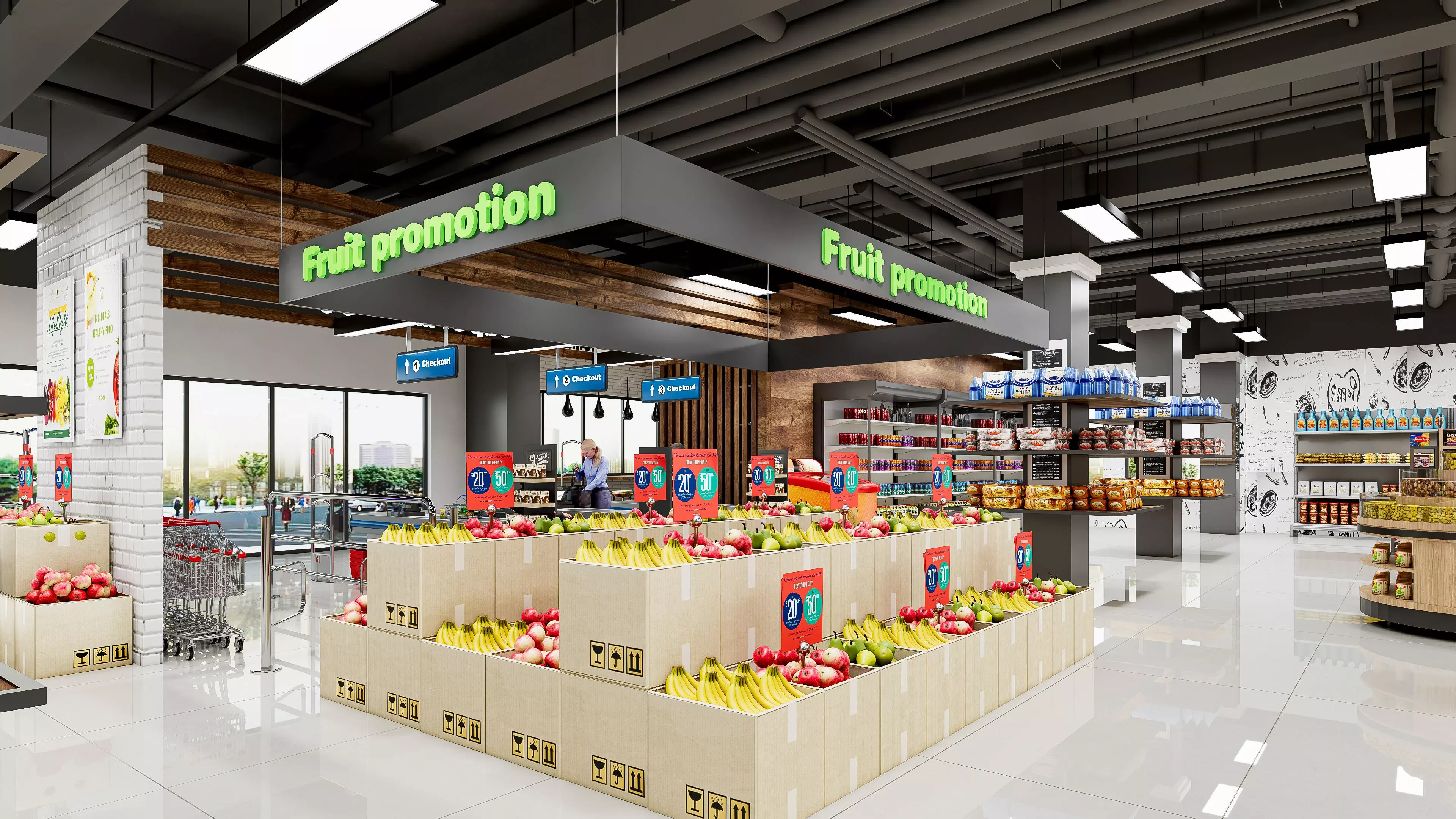 Supermarket Hypermarket Convenience Store 4 3D model_11