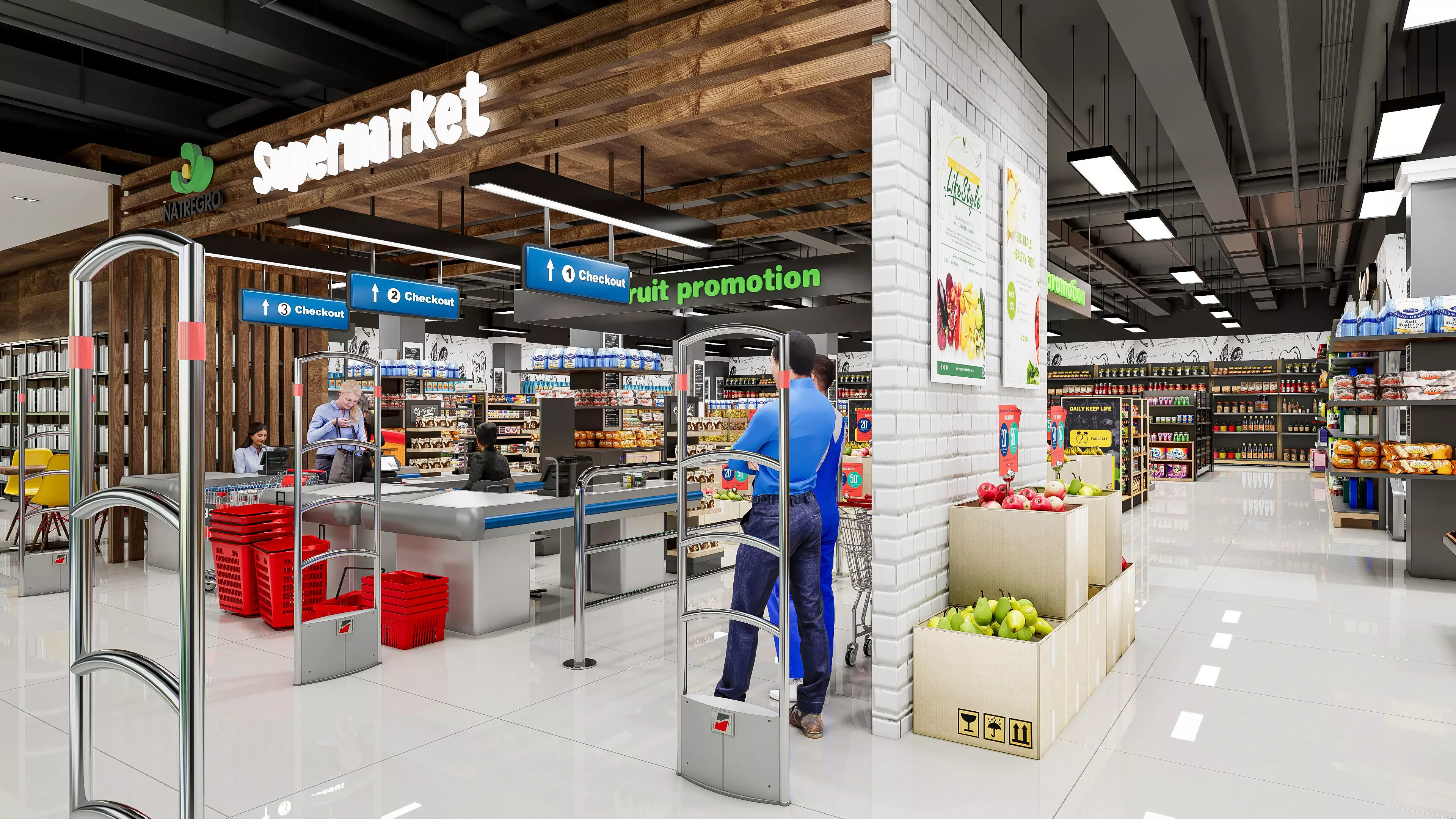 Supermarket Hypermarket Convenience Store 4 3D model_7