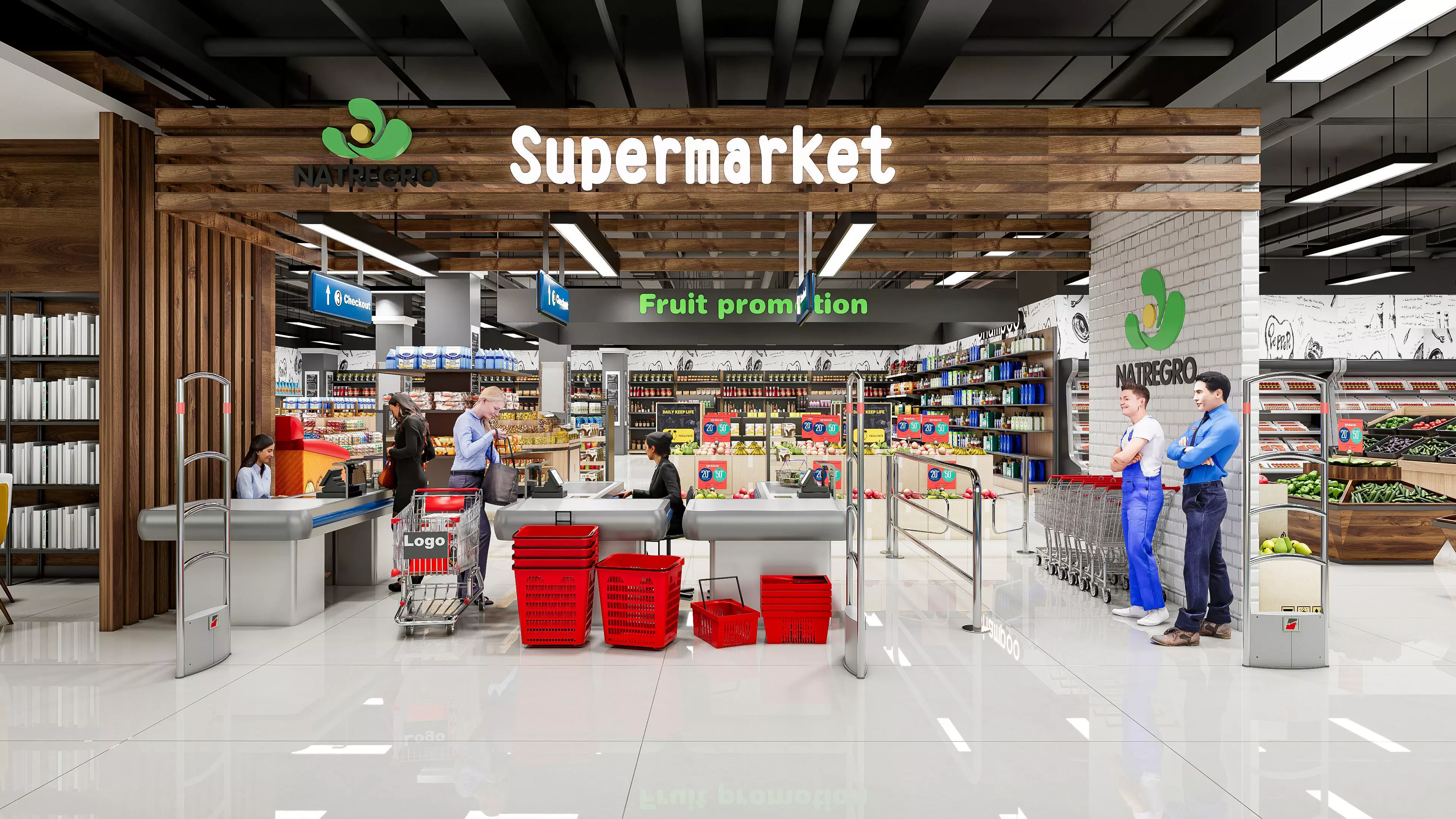 Supermarket Hypermarket Convenience Store 4 3D model_2